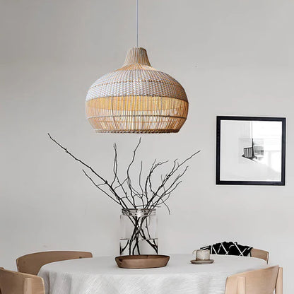 Handcrafted Bamboo Rattan Pendant Light Laksh
