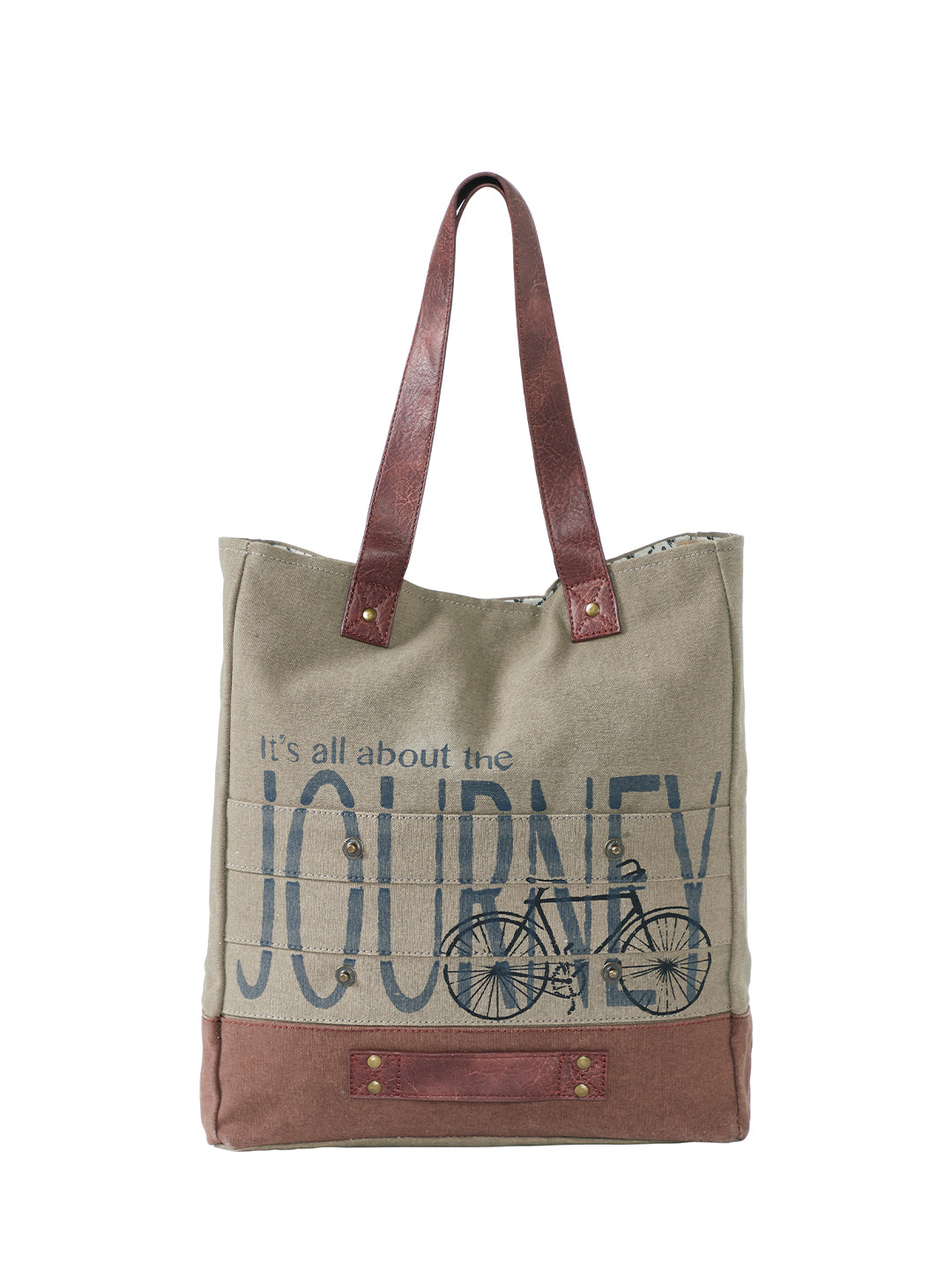 Large Canvas Grocery Shopping Tote - Beige | Travel Shoulder Bag