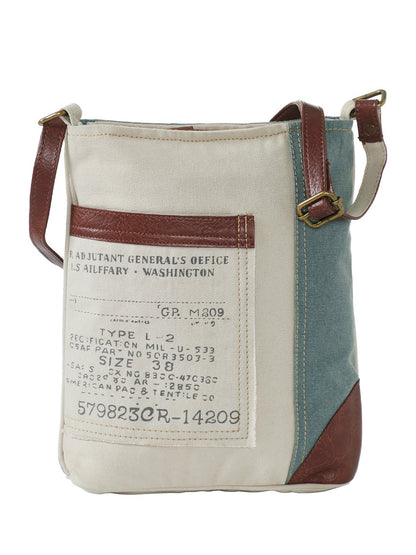 Artaflora- Multi-Coloured Cotton Canvas Messenger Crossbody Bag