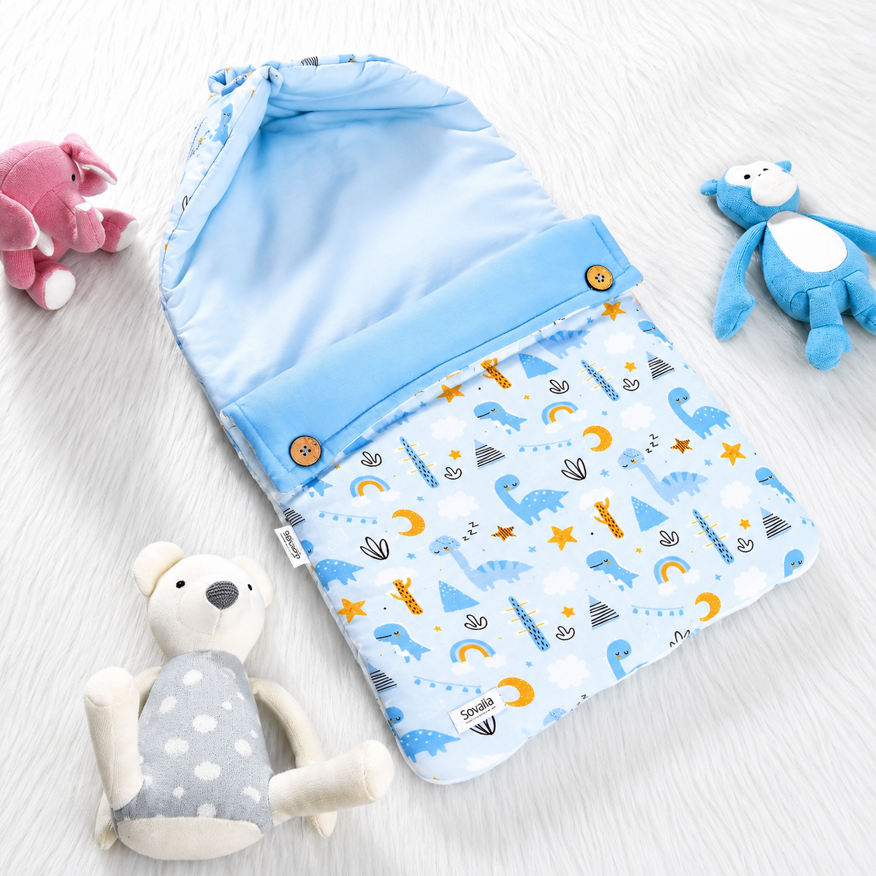 Sovana Dinoland 3-in-1 Muslin Carrier Nest & Sleeping Bag