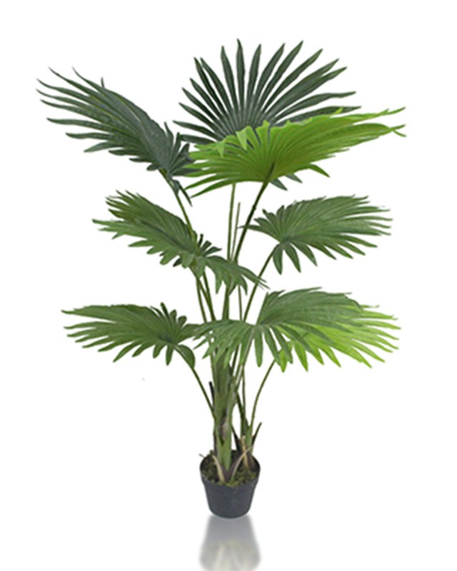 Artificial Fan Palm Plant – 47″ Tropical Faux Plant for Indoor Home And Office Décor