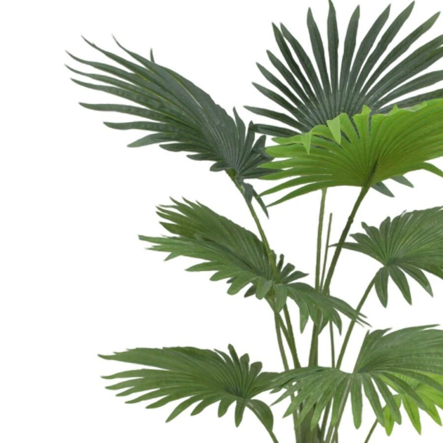 Artificial Fan Palm Plant – 47″ Tropical Faux Plant for Indoor Home And Office Décor