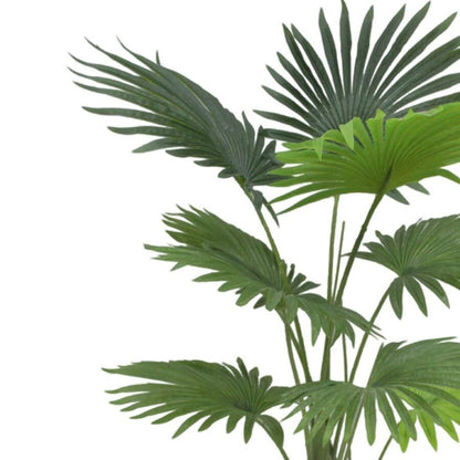 Artificial Fan Palm Plant – 47″ Tropical Faux Plant for Indoor Home And Office Décor