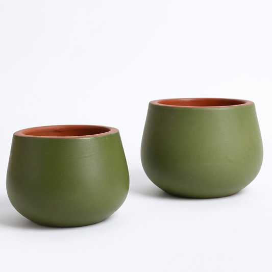 Olive Moss Terracotta Planter