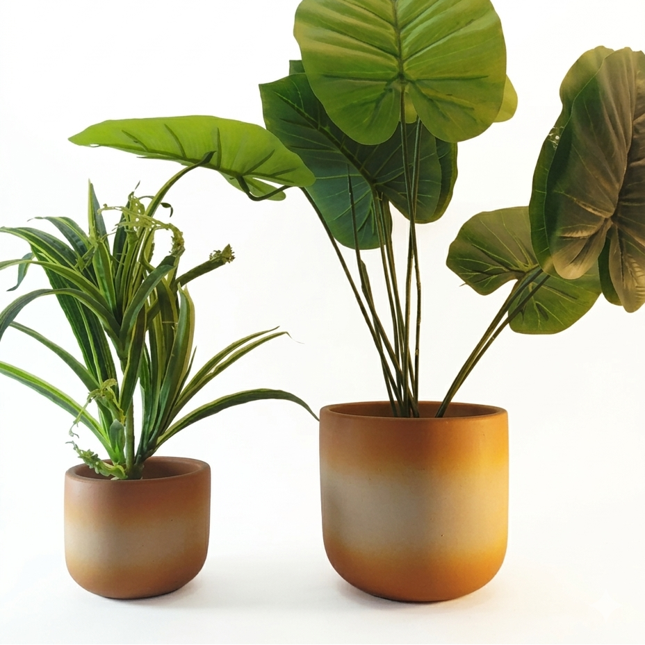 Horizon Gradient Terracotta Planter Set