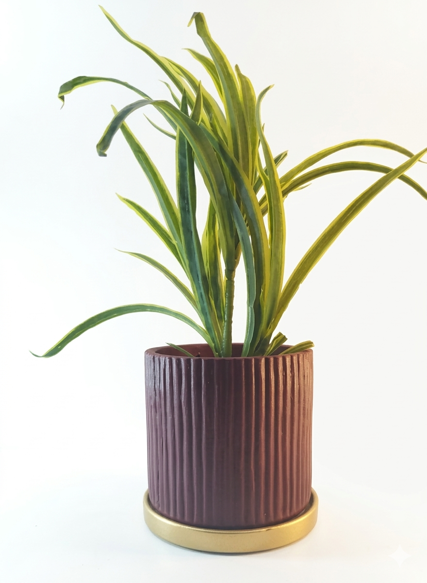 Fluted Horizon Terracotta Planter