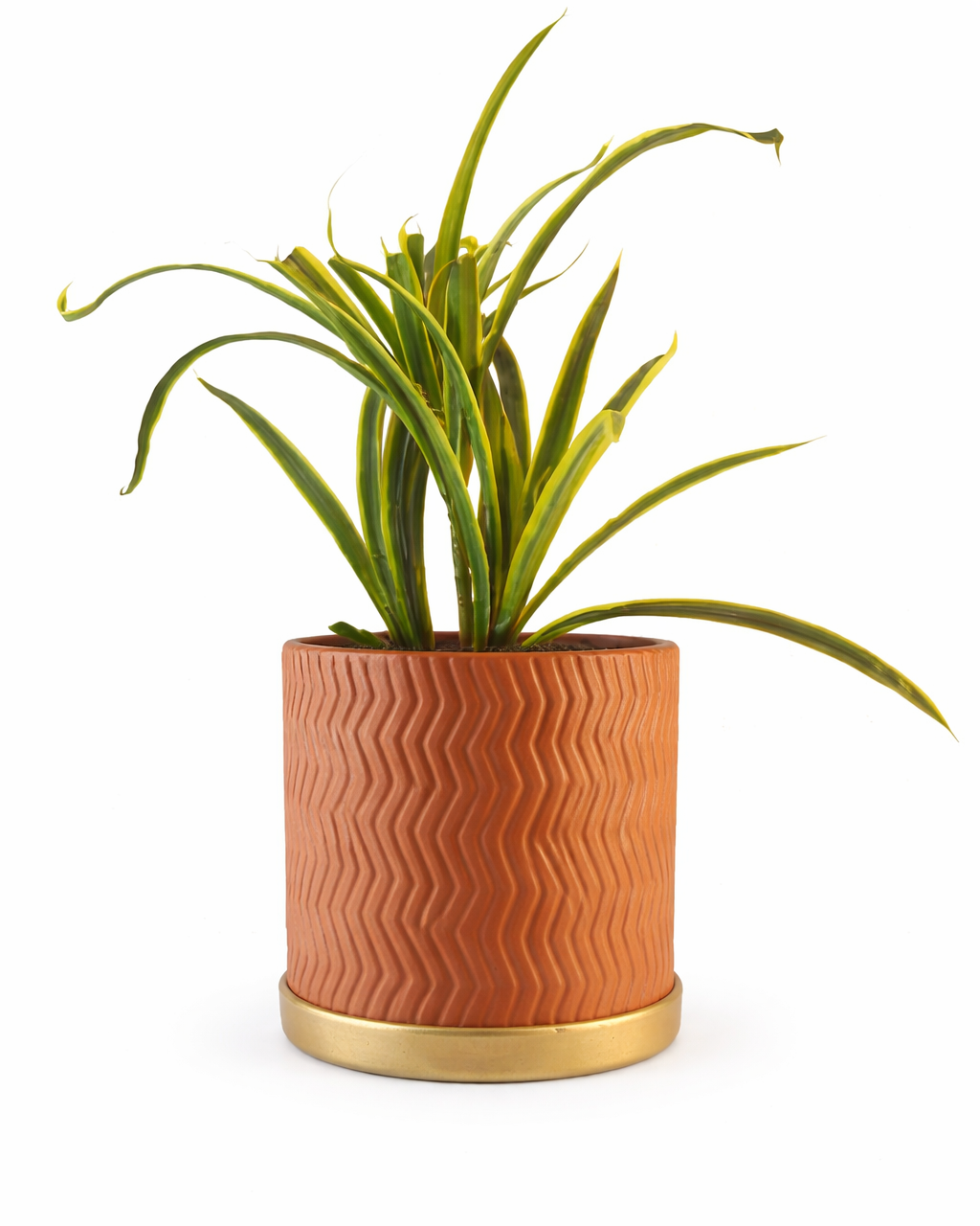Chevron Wave Terracotta Planter