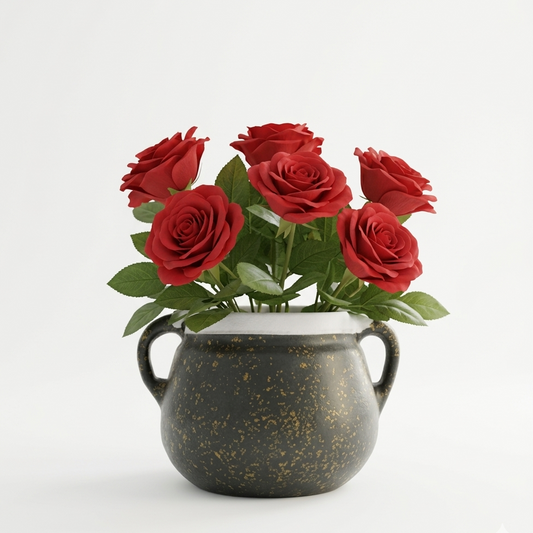 Golden Speckle Urn Planter