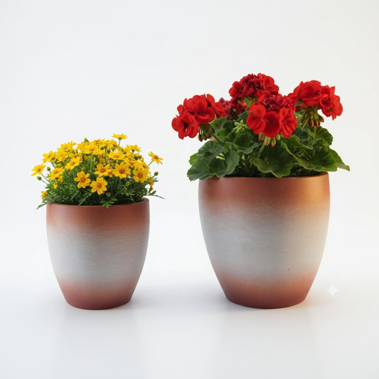 Mist Horizon Terracotta Planter Set