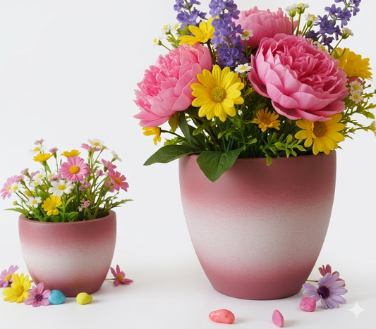 Mist Horizon Terracotta Planter Set