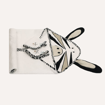 Abracadabra Zebra Hooded Towel & Face Washers Set