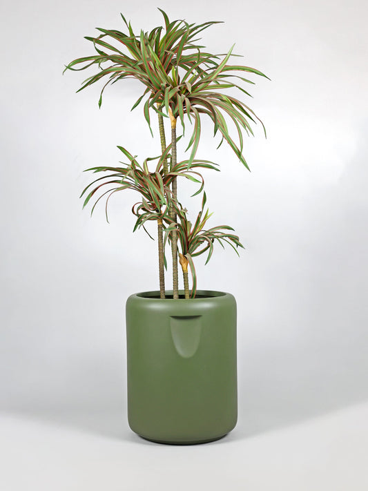 Cool Olive Green Fiberglass Planter