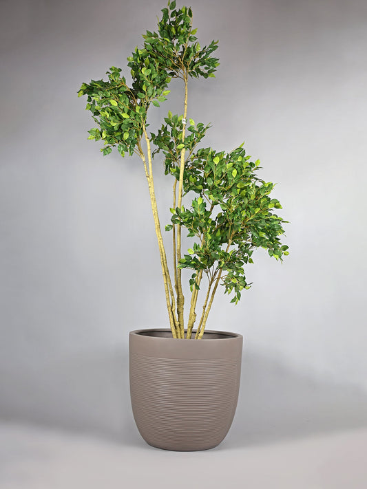 Pota Grey Beige Fiberglass Planter