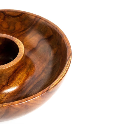 Cazo Sheesham Wood Bowl | Wide Round Serving Bowl