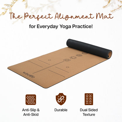 Premium Cork & Natural Rubber Yoga Mat - 6mm