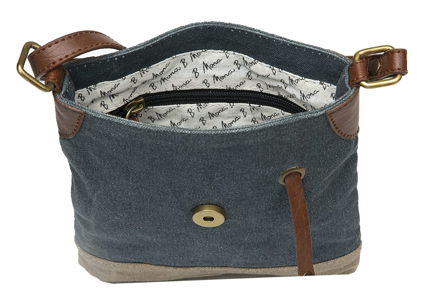 Artaflora – 100% Cotton Canvas Small Messenger Crossbody Vintage Sling Bag with Stylish Design for Women (Navy)