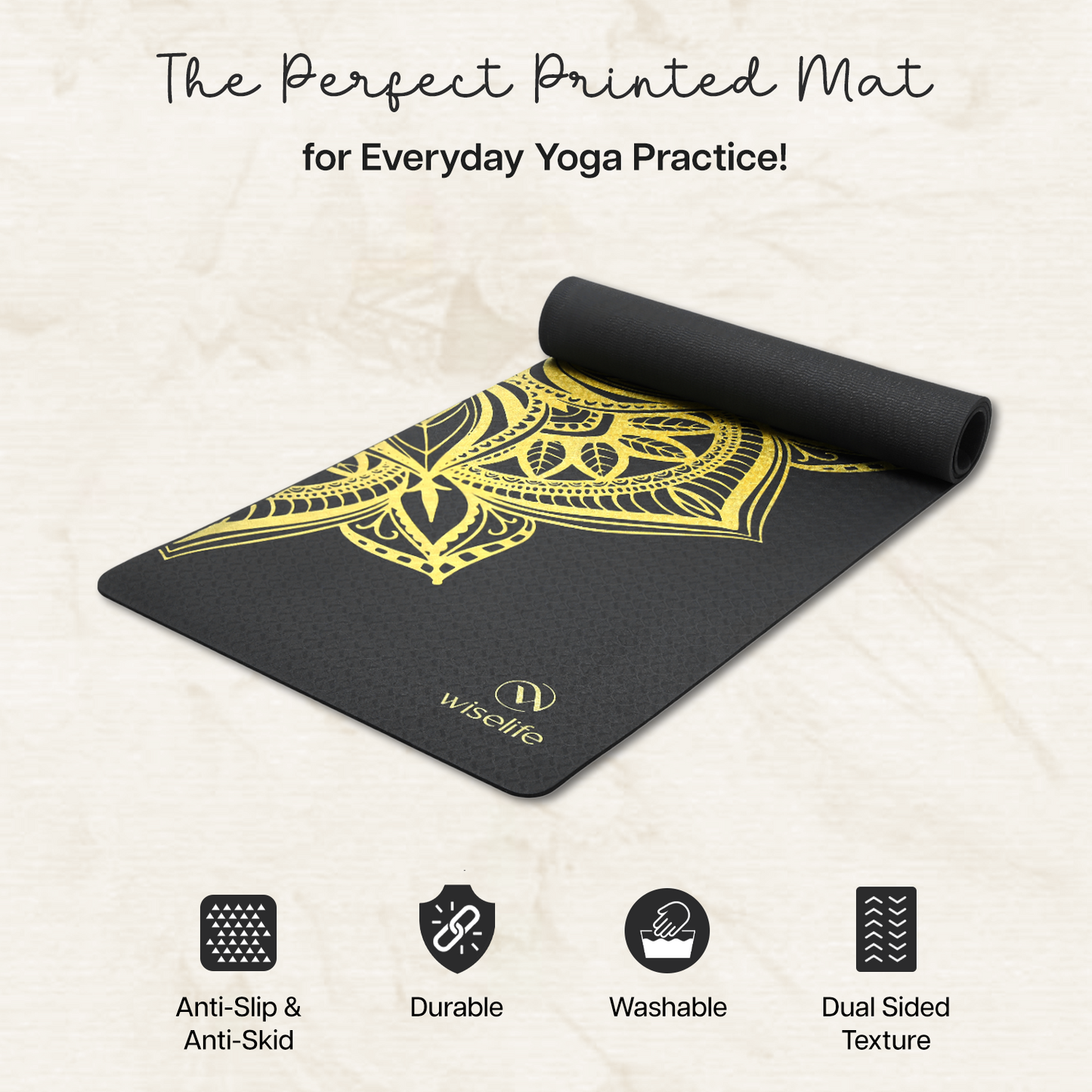 Purpose Printed TPE Yoga Mat - 6mm