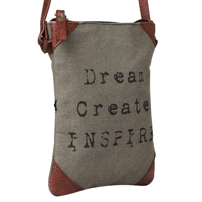 Artaflora – 100% Cotton Canvas Small Sling Crossbody Bag with Stylish Design for Women