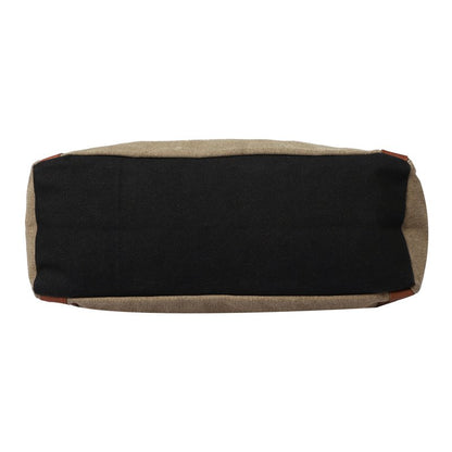 Large Canvas Zipper Tote Bag for Work & School - Black | Classic