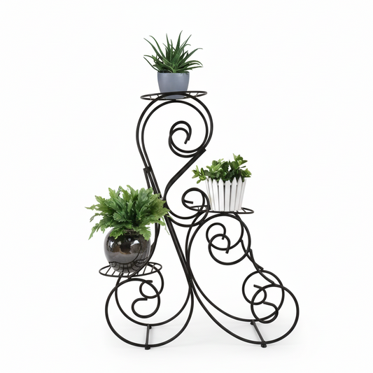 Ornate 3-Tier Metal Plant Stand