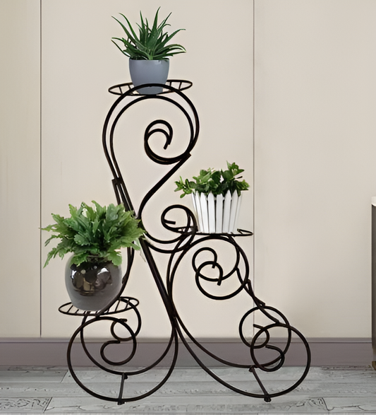 Ornate 3-Tier Metal Plant Stand
