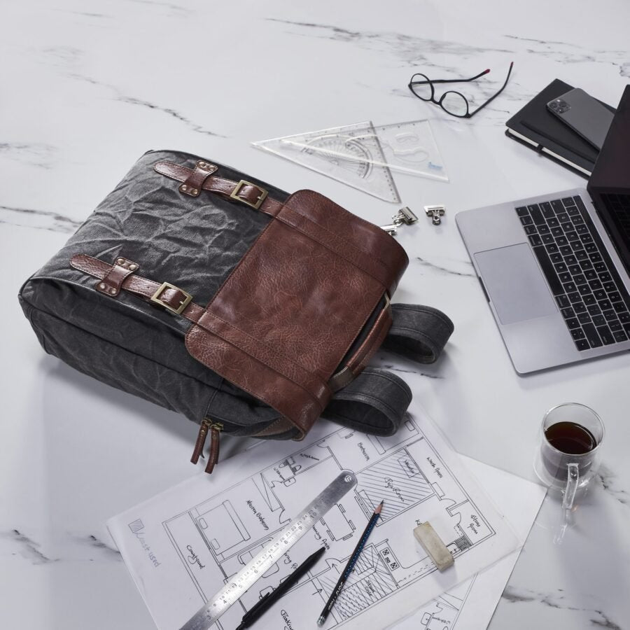 Flap Backpack Bag For Men & Women – Black