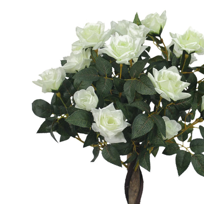 Artificial White Rose Plant – Home And Office Decor – 35.43-Inch