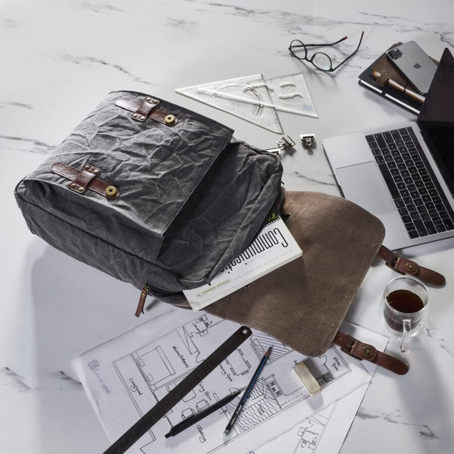 Flap Backpack Bag For Men & Women – Black