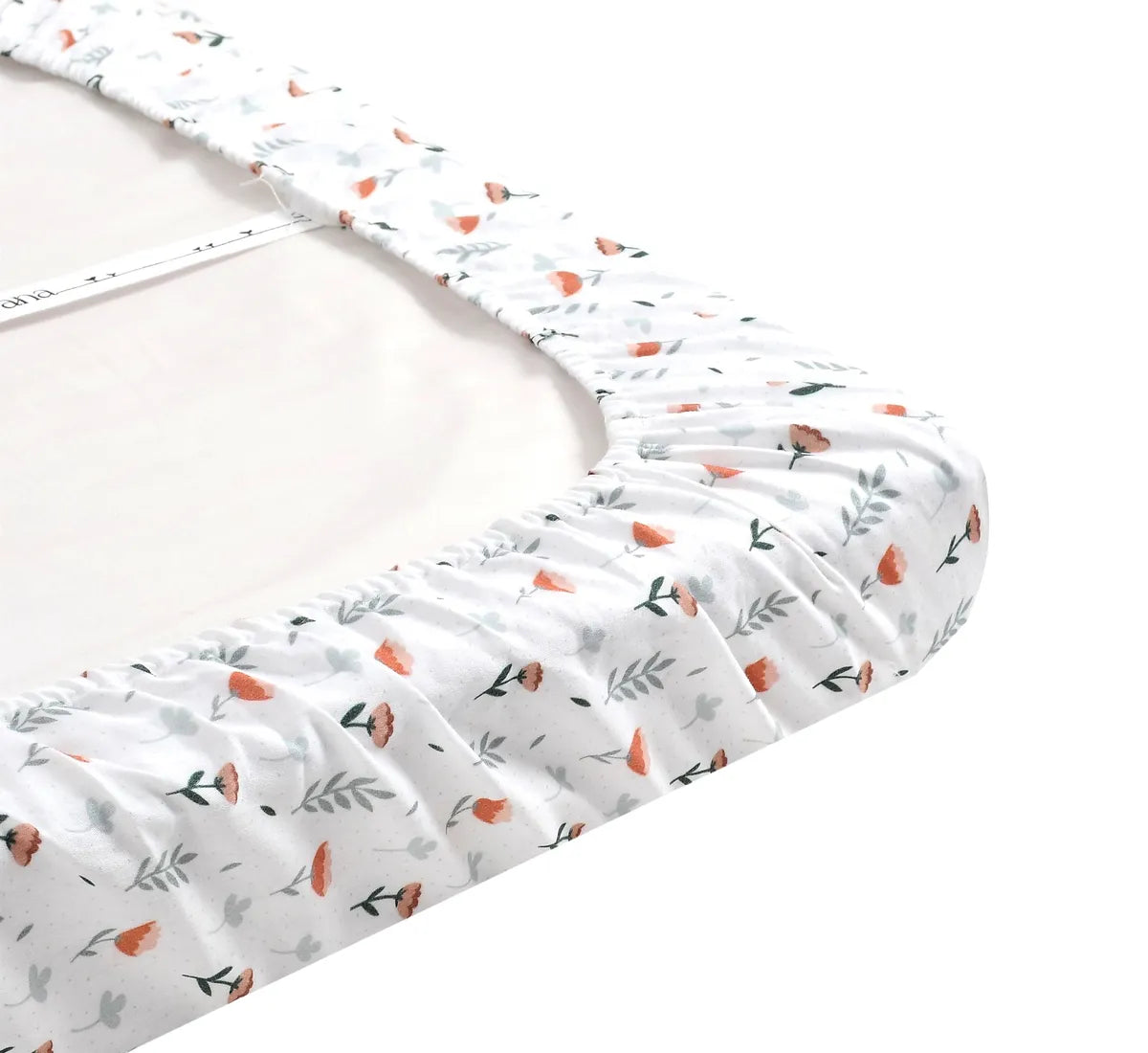 Premium Printed Muslin Fitted Crib sheet Fern & Roses