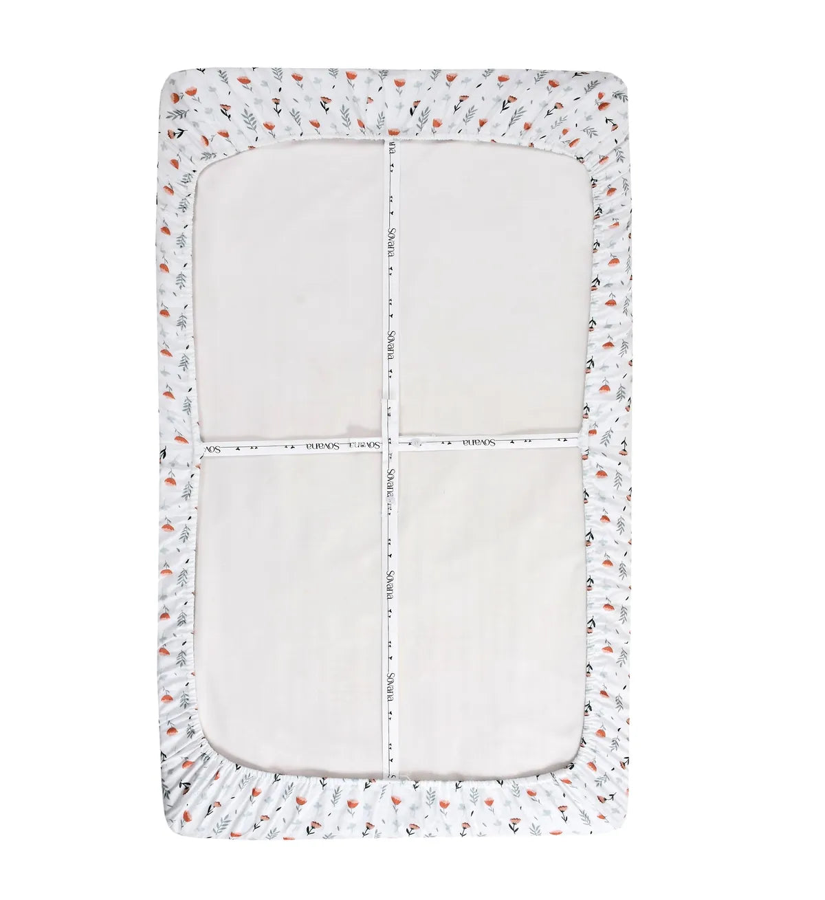 Premium Printed Muslin Fitted Crib sheet Fern & Roses