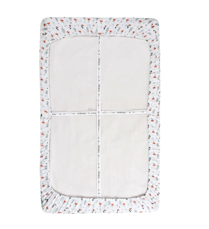 Premium Printed Muslin Fitted Crib sheet Fern & Roses