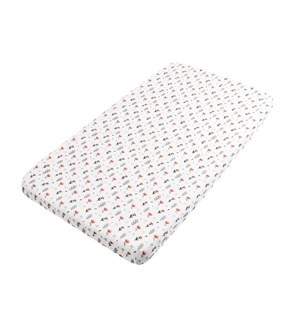 Premium Printed Muslin Fitted Crib sheet Fern & Roses