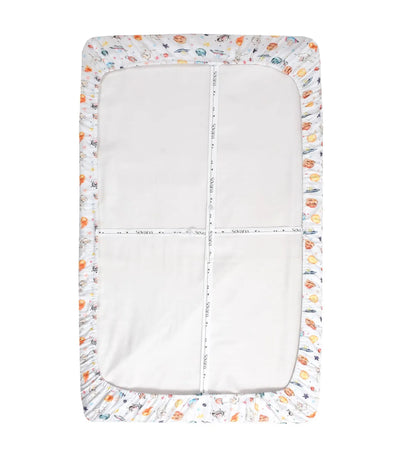 Premium Printed Muslin Fitted Crib sheet Pets of the Galaxy