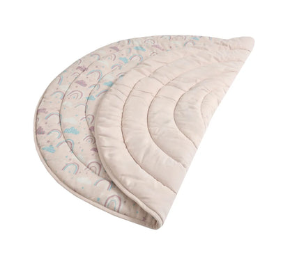 Premium Quilted Muslin Playmat Rainbow