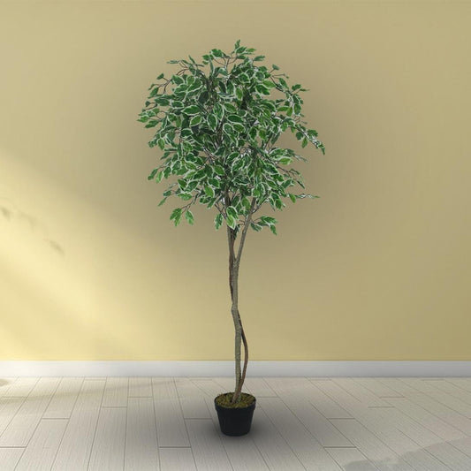 Premium Artificial Ficus Tree – 59″ Faux Indoor Plant for Tropical Home And Office Decor