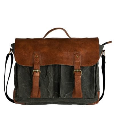 Flap Messenger Laptop Bag for Men & Women – Black