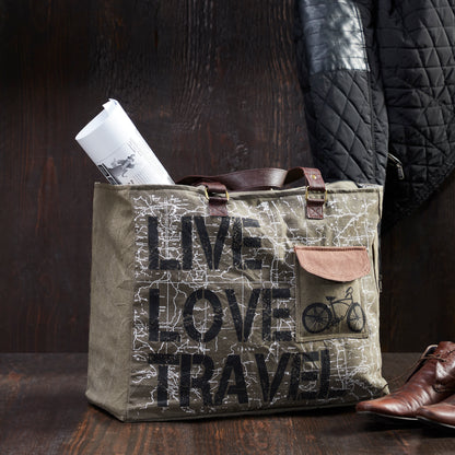 Live Love Travel Weekender Handbag For Men & Women