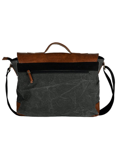 Flap Messenger Laptop Bag for Men & Women – Black