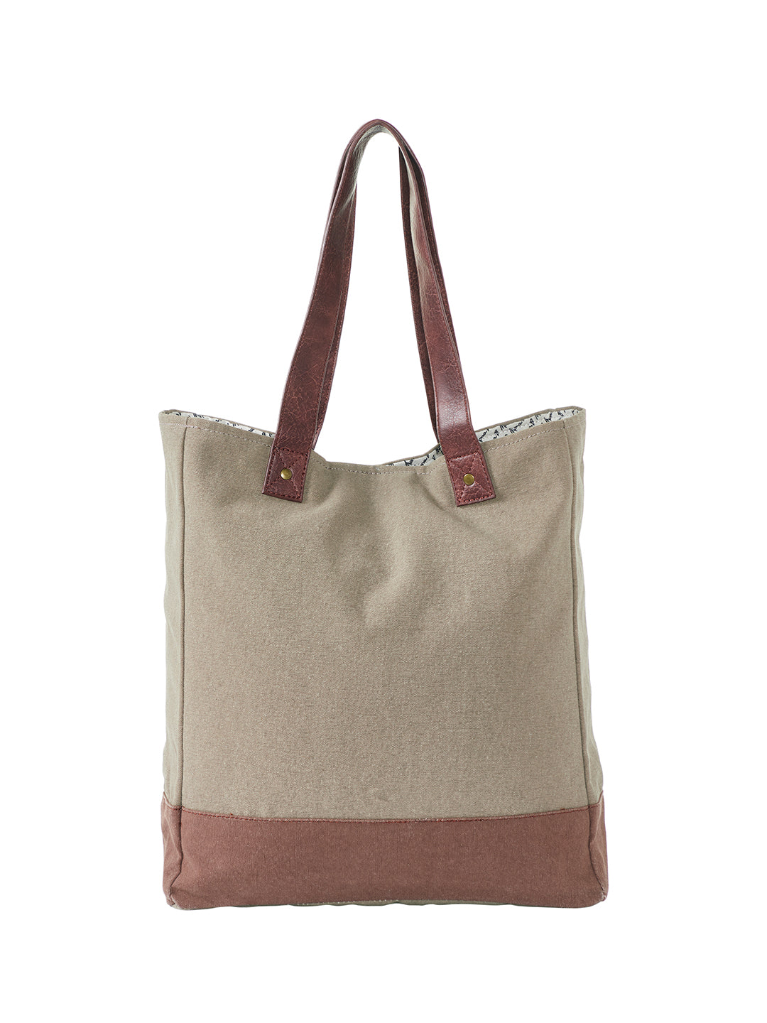 Large Canvas Grocery Shopping Tote - Beige | Travel Shoulder Bag