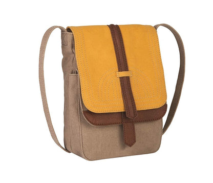 Buddy Earth – 100% Cotton Canvas Medium Sling Crossbody Bag with Stylish Design for Women