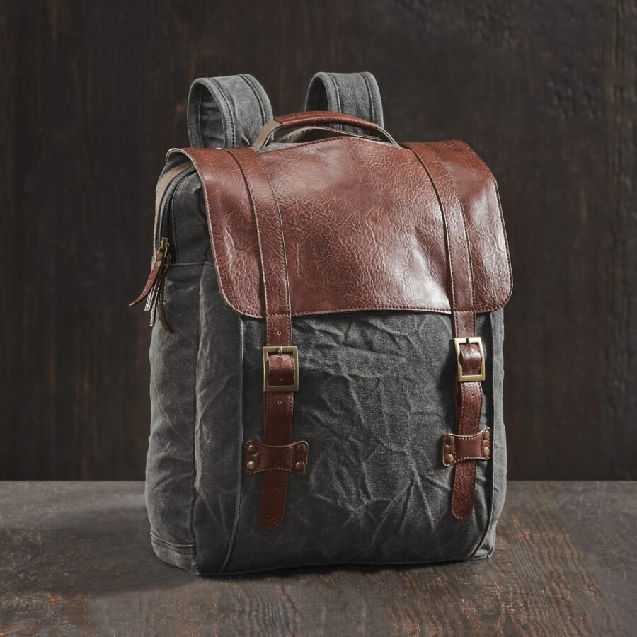 Flap Backpack Bag For Men & Women – Black