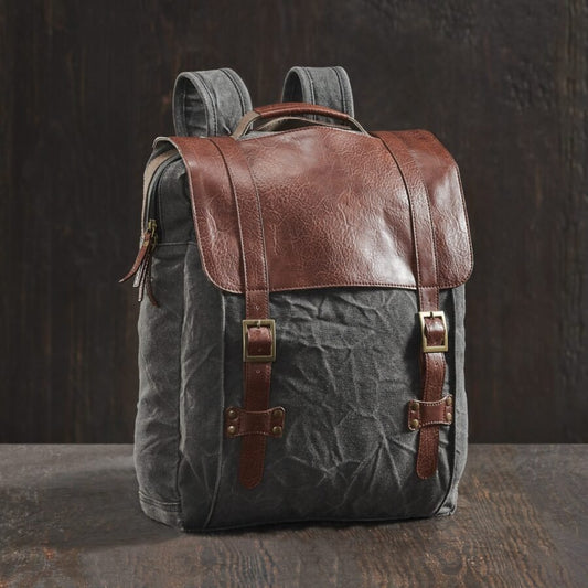 Flap Backpack Bag For Men & Women – Black
