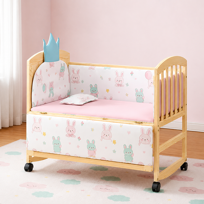 Furnifest Hemi Cot 5-in-1 Convertible Baby Cot