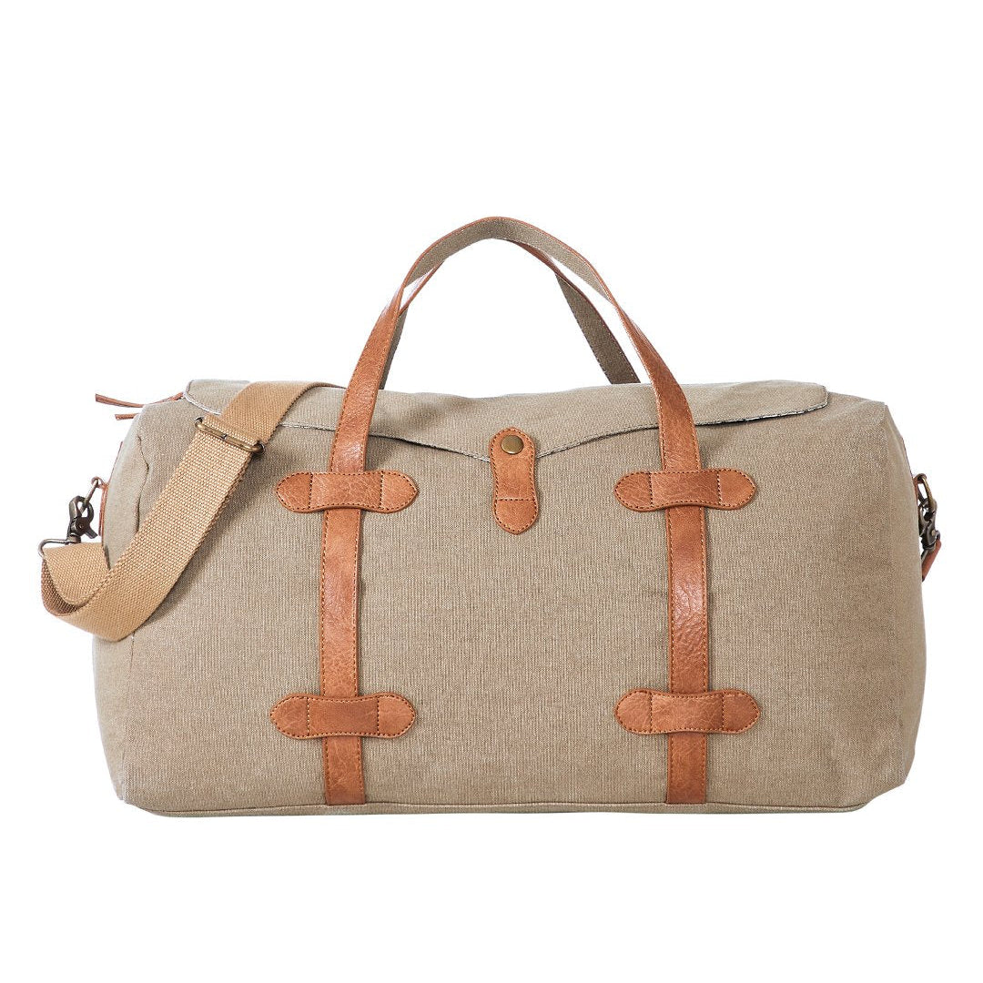 Flap Duffle Bag For Men & Women – Brown