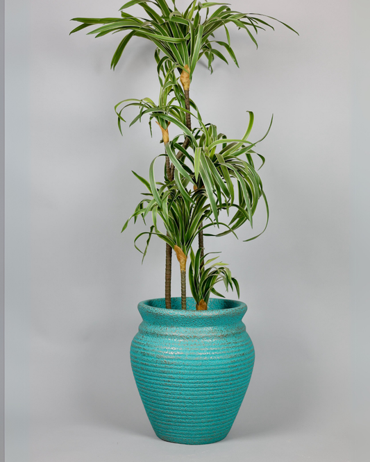 Basil Patina Traditional Fiberglass Planter