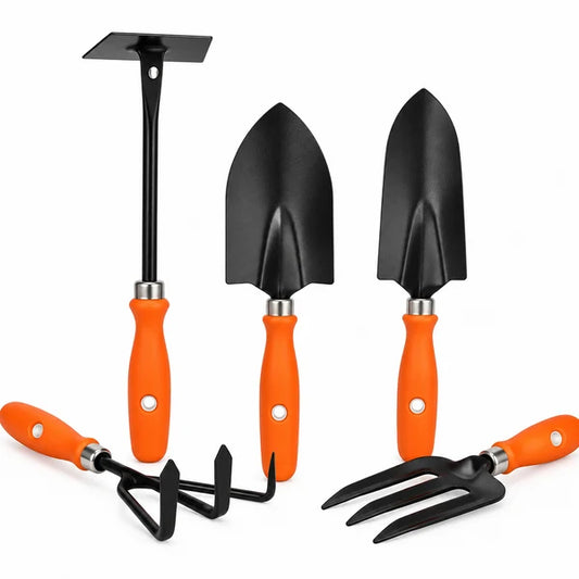 Compact Orange Gardening Tool Set – 5 Piece Kit