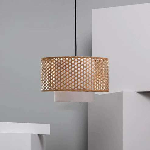 Handcrafted Bamboo Rattan Ceiling Light Avery