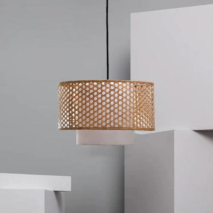 Handcrafted Bamboo Rattan Ceiling Light Avery