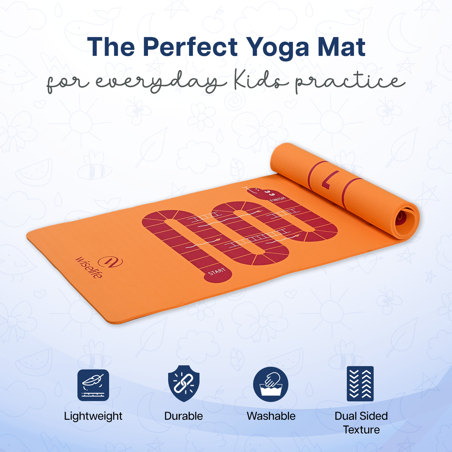 Kids Printed Yoga Mat - 6mm