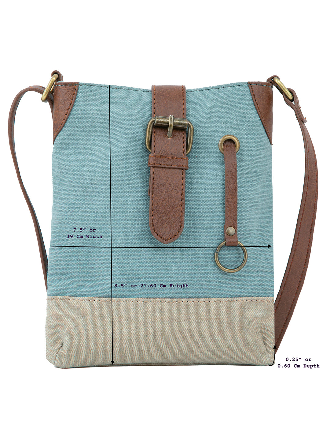 Artaflora- 100% Cotton Canvas Small Messenger Crossbody Vintage Sling Bag with Stylish Design for Women